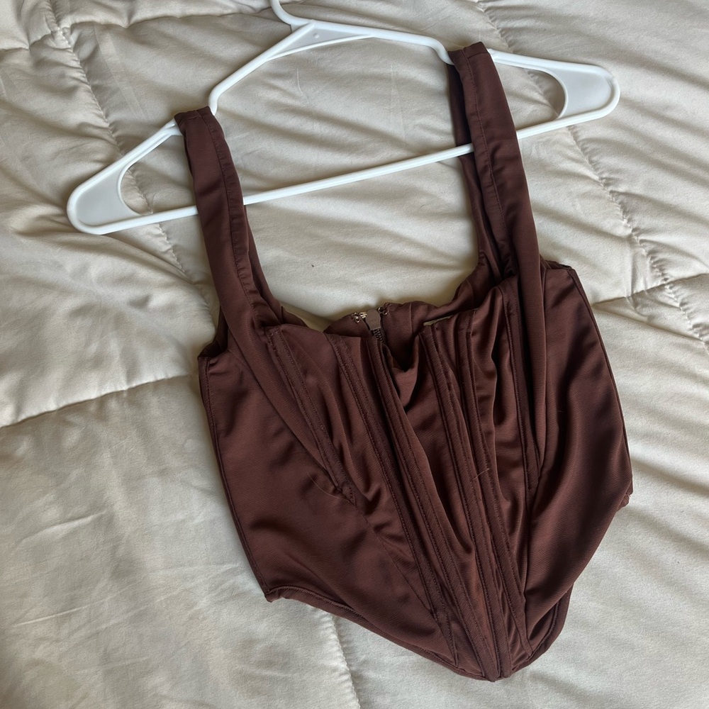 House of CB Brown Corset Top